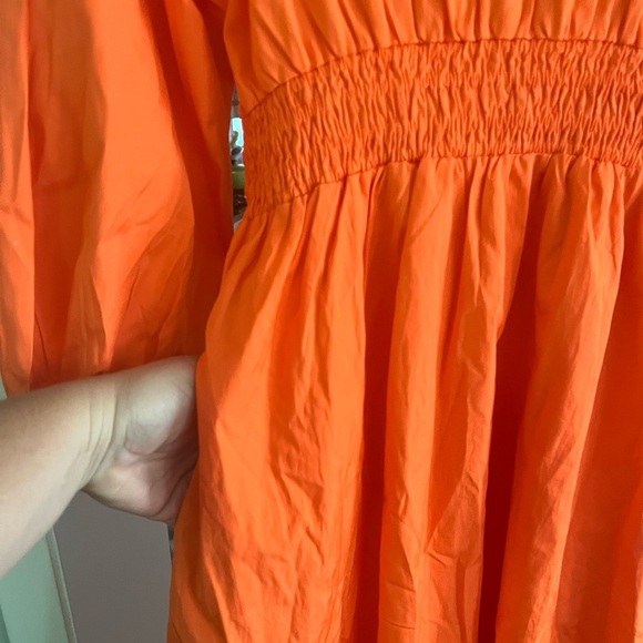 Jcrew orange midi dress *great for summer - Picture 2 of 9